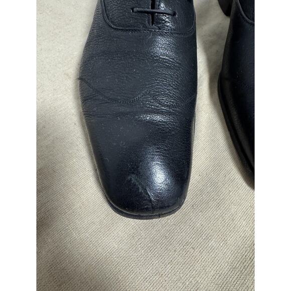 Prada Shoes Mens Size 8 Black Oxford Lace Up Made in Italy Square Toe 2E 1868 - Picture 6 of 15